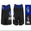 Vive La Fete Seton Hall University Pirates Women's Workout Soft Yoga Shorts with Logo on Thigh & Waistband Black view 3