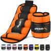APEXUP Adjustable Ankle Weights for Women and Men, Modularized Leg Weight Straps for Yoga, Walking, Running, Aerobics, Gym (2-10 lbs, Orange) view 1