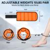 APEXUP Adjustable Ankle Weights for Women and Men, Modularized Leg Weight Straps for Yoga, Walking, Running, Aerobics, Gym (2-10 lbs, Orange) view 2