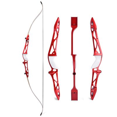 66" 68" 70" Archery Takedown Recurve Bow and Arrow Set Aluminum Bow Riser Hunting Shooting Target Practice Competition Longbow Right Hand Bow 12-40 Lbs (28 Lbs, 70" red)