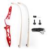 66" 68" 70" Archery Takedown Recurve Bow and Arrow Set Aluminum Bow Riser Hunting Shooting Target Practice Competition Longbow Right Hand Bow 12-40 Lbs (28 Lbs, 70" red) view 2