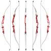 66" 68" 70" Archery Takedown Recurve Bow and Arrow Set Aluminum Bow Riser Hunting Shooting Target Practice Competition Longbow Right Hand Bow 12-40 Lbs (28 Lbs, 70" red) view 4