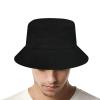 Custom Black Bucket Hats Trucker Hat Sunmmer Fisherman Cap Travel for Men Women view 4