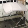 9' Long x 8.5' Wide Pontoon Boat Bimini Top Kit, Best Available, Grey, Complete Kit, Square Frame with Metal Fittings, 16oz Canvas, Hardware Kit view 2