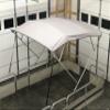 9' Long x 8.5' Wide Pontoon Boat Bimini Top Kit, Best Available, Grey, Complete Kit, Square Frame with Metal Fittings, 16oz Canvas, Hardware Kit view 3