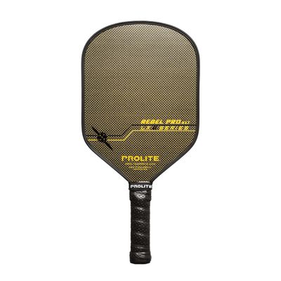 LX Series Pickleball Paddles | Hyperweave Carbon Fiber Pickleball Paddle | 14mm Poly Core | Pickleball Rackets Made in The USA Since 1984 (Rebel Pro XLT LX, Gold Fibers)