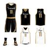 Custom Men Youth Reversible Basketball Jersey Uniform Printed Personalized Name Number Sportswear Big Size Black&white-05 view 1