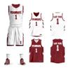 Custom Men Youth Reversible Basketball Jersey Uniform Printed Personalized Name Number Sportswear Big Size Dk Red&white-11 view 1