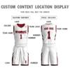 Custom Men Youth Reversible Basketball Jersey Uniform Printed Personalized Name Number Sportswear Big Size Dk Red&white-11 view 2