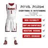 Custom Men Youth Reversible Basketball Jersey Uniform Printed Personalized Name Number Sportswear Big Size Dk Red&white-11 view 3