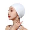 Swim Cap Swimming Cap Pure White Swim Cap for Men Women of Short Hair Silicone Swim Hat Swimming Hat for Youth Adult view 1