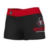 Vive La Fete Austin Peay State Governors Women's Workout Soft Yoga Shorts with Logo on Thigh & Waistband Black view 1
