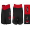 Vive La Fete Austin Peay State Governors Women's Workout Soft Yoga Shorts with Logo on Thigh & Waistband Black view 3