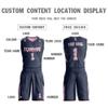 Custom Men Youth Reversible Basketball Jersey Uniform Printed Personalized Name Number Sportswear Big Size Navy&pink-33 view 2