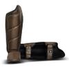 PFG Brown Vintage Genuine Leather Shin Instep - Boxing MMA Muay Thai Protection & Training view 2