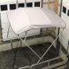 8' Long x 8.5' Wide Pontoon Boat Bimini Top Kit, Best Available, Grey, Complete Kit, Square Frame with Metal Fittings, 16oz Canvas, Hardware Kit view 1