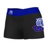 Vive La Fete Tennessee State Tigers Women's Workout Soft Yoga Shorts with Logo on Thigh & Waistband Black view 1