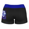 Vive La Fete Tennessee State Tigers Women's Workout Soft Yoga Shorts with Logo on Thigh & Waistband Black view 2