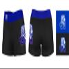 Vive La Fete Tennessee State Tigers Women's Workout Soft Yoga Shorts with Logo on Thigh & Waistband Black view 3