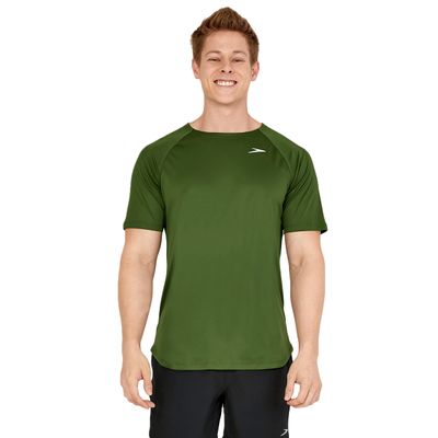 Speedo Men's Uv Swim Shirt Short Sleeve Fitness Rashguard