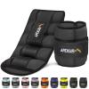 APEXUP 10lbs/Pair Adjustable Ankle Weights for Women and Men, Modularized Leg Weight Straps for Yoga, Walking, Running, Aerobics, Gym (Black) view 1
