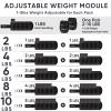 APEXUP 10lbs/Pair Adjustable Ankle Weights for Women and Men, Modularized Leg Weight Straps for Yoga, Walking, Running, Aerobics, Gym (Black) view 4