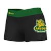 Vive La Fete Missouri Southern Lions Women's Workout Soft Yoga Shorts with Logo on Thigh & Waistband Black view 1