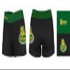 Vive La Fete Missouri Southern Lions Women's Workout Soft Yoga Shorts with Logo on Thigh & Waistband Black view 3