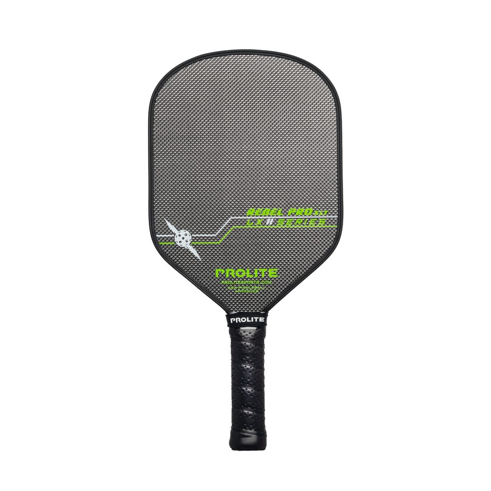 LX Series Pickleball Paddles | Hyperweave Carbon Fiber Pickleball Paddle | 14mm Poly Core | Pickleball Rackets Made in The USA Since 1984 (Rebel Pro XLT LX, Silver Fibers)