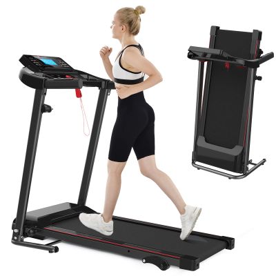 Home Foldable Treadmill with Incline, Electric Folding Treadmill for Walking Machine 5" LCD Screen 250 LB Capacity MP3 (Black)