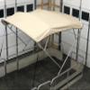 8' Long x 8' Wide Pontoon Boat Bimini Top Kit, Best Available, Beige, Complete Kit, Square Frame with Metal Fittings, 16oz Canvas, Hardware Kit view 3