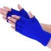 4 Pairs Winter Half Finger Gloves Knitted Fingerless Gloves Fingerless Mittens Warm Stretchy Gloves for Men Women (Blue) view 4