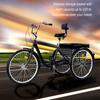 ERfairdeal Adult Tricycle, 26 Inch Wheels, 7 Speed Adult Trike Bike Cruising with Storage Basket for Shopping, Entertainment, Workout, Unisex (Green) view 3