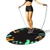 Cheete Jump Rope Mat Large Rubber Exercise Mat Workout Mats for Home Gym Flooring Non-Slip Oval Design for Floor & Rope Protection (Orange) view 1