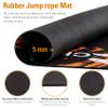Cheete Jump Rope Mat Large Rubber Exercise Mat Workout Mats for Home Gym Flooring Non-Slip Oval Design for Floor & Rope Protection (Orange) view 4