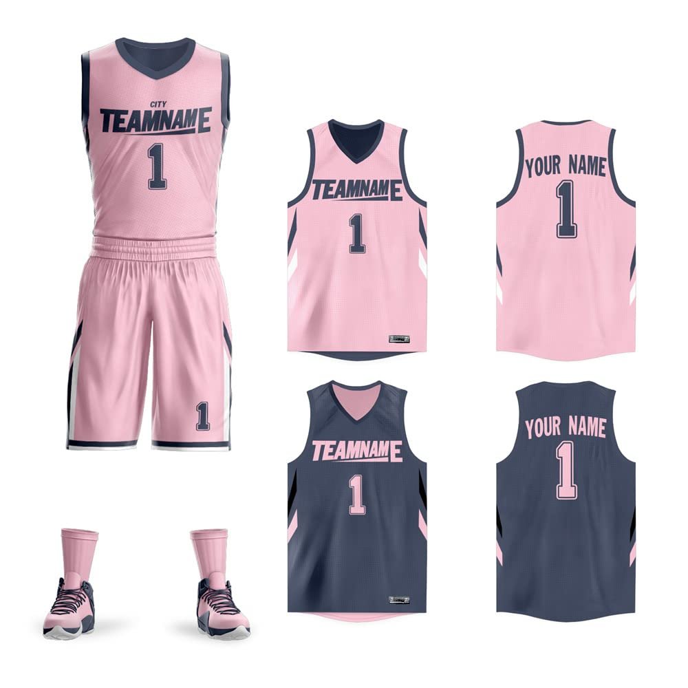 Custom Men Youth Reversible Basketball Jersey Uniform Printed Personalized Name Number Sportswear Big Size