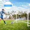 Goplus Soccer Goal, 12'x6'/8'x6'/6'x4' Soccer Net with Strong UPVC Frame, Quick Set-up, High-Strength Netting, Portable Weatherproof Soccer Goals for Backyard Kids Soccer Practice Training(6ftx4ft) view 2