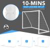 Goplus Soccer Goal, 12'x6'/8'x6'/6'x4' Soccer Net with Strong UPVC Frame, Quick Set-up, High-Strength Netting, Portable Weatherproof Soccer Goals for Backyard Kids Soccer Practice Training(6ftx4ft) view 3