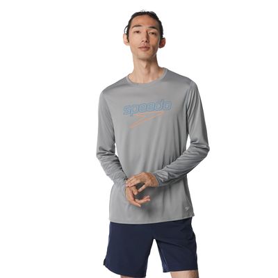 Speedo Men's Uv Swim Shirt Graphic Long Sleeve Tee