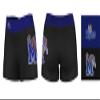 Vive La Fete Memphis Tigers Women's Workout Soft Yoga Shorts with Logo on Thigh & Waistband Black view 3