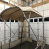 8' Long x 8.5' Wide Pontoon Boat Bimini Top Kit, Best Available, Beige, Complete Kit, Square Frame with Metal Fittings, 16oz Canvas, Hardware Kit view 2