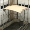8' Long x 8.5' Wide Pontoon Boat Bimini Top Kit, Best Available, Beige, Complete Kit, Square Frame with Metal Fittings, 16oz Canvas, Hardware Kit view 3