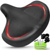 Bicycle Seat, Bike Seat for Women Men Extra Comfort Wide, Oversized Comfortable Seats Saddle for Peloton Bikes, Fit for Exercise Bikes, Electric Bikes, Mountain Bikes, Cruiser Bikes view 1