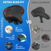 Bicycle Seat, Bike Seat for Women Men Extra Comfort Wide, Oversized Comfortable Seats Saddle for Peloton Bikes, Fit for Exercise Bikes, Electric Bikes, Mountain Bikes, Cruiser Bikes view 3