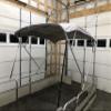 10' Long x 8.5' Wide Pontoon Boat Bimini Top Kit, Best Available, Grey, Complete Kit, Square Frame with Metal Fittings, 16oz Canvas, Hardware Kit view 1