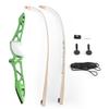 66" 68" 70" Archery Takedown Recurve Bow and Arrow Set Aluminum Bow Riser Hunting Shooting Target Practice Competition Longbow Right Hand Bow 12-40 Lbs (38 Lbs, 70" Green) view 2