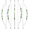 66" 68" 70" Archery Takedown Recurve Bow and Arrow Set Aluminum Bow Riser Hunting Shooting Target Practice Competition Longbow Right Hand Bow 12-40 Lbs (38 Lbs, 70" Green) view 4