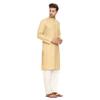 ITOS365 Men Cotton Blend Kurta Pyjama Set Party Fashion Regular Ethinic Wear Indian Dress Gift for Men Tan Small view 2