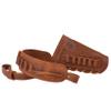 1 Set of Gun Buttstock Cheek Rest Pad with Shell Holder Sling for 308 30-06 .44MAG (Full Leather - Brown) view 1
