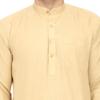 ITOS365 Men Cotton Blend Kurta Pyjama Set Party Fashion Regular Ethinic Wear Indian Dress Gift for Men Tan Medium view 4